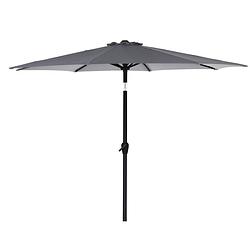 Foto van Sesy zonnescherm parasol met tandwiel, kantelt ø3 m zwart/grijs.