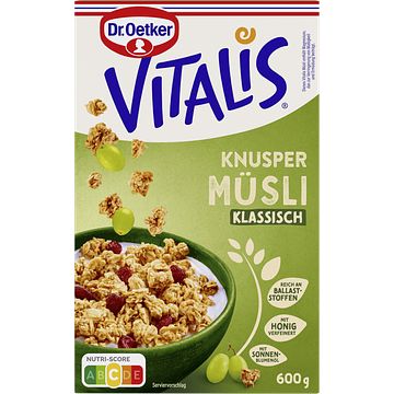 Foto van Dr. oetker vitalis krokante muesli classic met rozijnen 600g bij jumbo