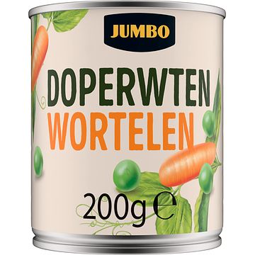 Foto van 3+1 gratis | jumbo doperwten wortelen 200g aanbieding bij jumbo