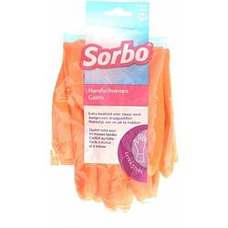 Foto van Sorbo - huishoudhandschoen - maat m - oranje - 2 stuks