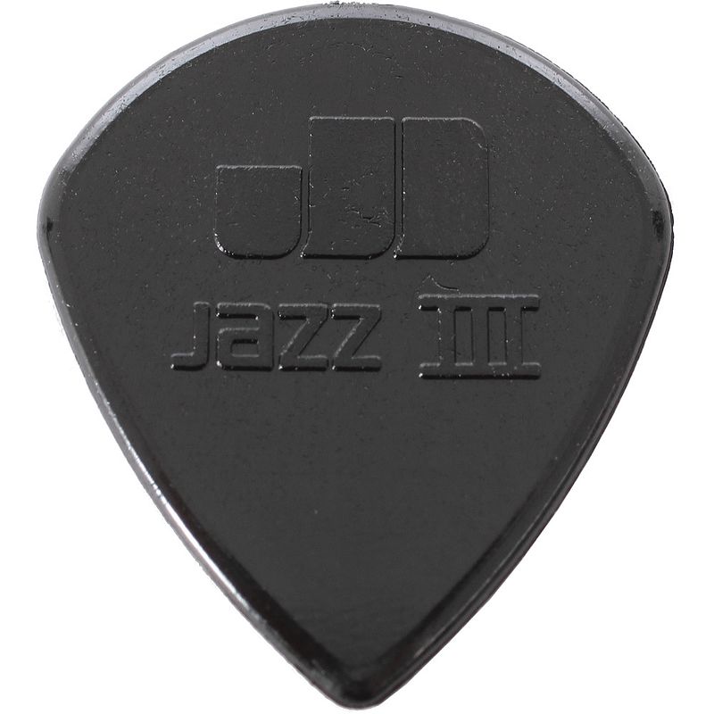 Foto van Dunlop jazz iii black stiffo plectrum 1.38mm