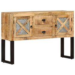 Foto van Vidaxl dressoir 110x30x74 cm ruw mangohout