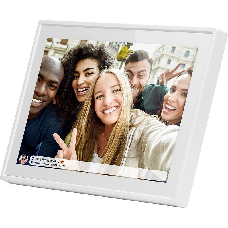 Foto van Braun phototechnik digiframe 1019 wifi weiss digitale fotolijst 25.7 cm 10.1 inch energielabel: c (a - g) 1280 x 800 pixel 16 gb wit