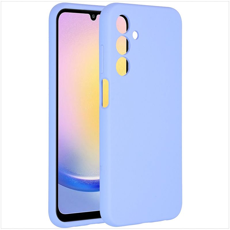 Foto van Accezz liquid silicone backcover samsung galaxy a25 telefoonhoesje paars