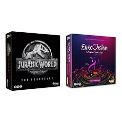 Foto van Spellenbundel - 2 stuks - jurassic world the boardgame & eurovisie songfestival spel