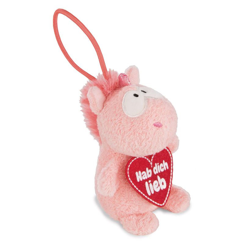 Foto van Nici knuffel unicorn merry junior pluche 8 cm roze/rood