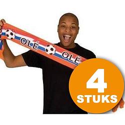 Foto van Oranje feestkleding 4 stuks oranje sjaal nederlands elftal ek/wk voetbal