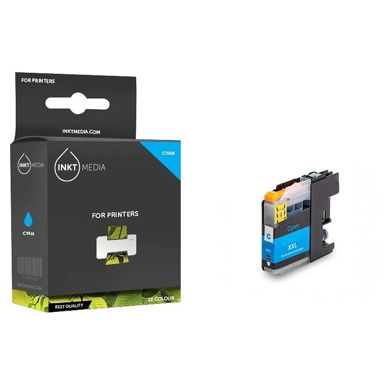 Foto van Inktmedia® - inktcartridge - geschikt brother lc-3619xl lc-3617 cy inktcartridge cyaan hoge capaciteit - cartridge m...