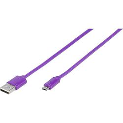 Foto van Vivanco usb-kabel usb 2.0 usb-a stekker, usb-micro-b stekker 1.00 m lila rond 35819