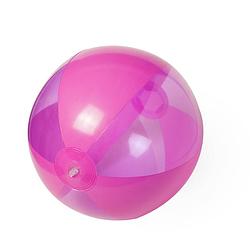 Foto van Opblaasbare strandbal plastic roze 28 cm - strandballen