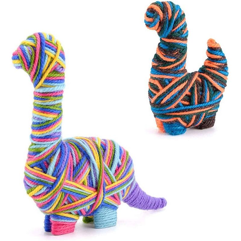 Foto van Toyrific knutselset yarn animals dinosaurus junior 25-delig