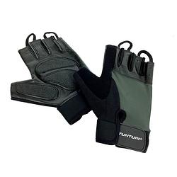 Foto van Tunturi fitness-handschoenen pro gel zwart/lichtgrijs maat m