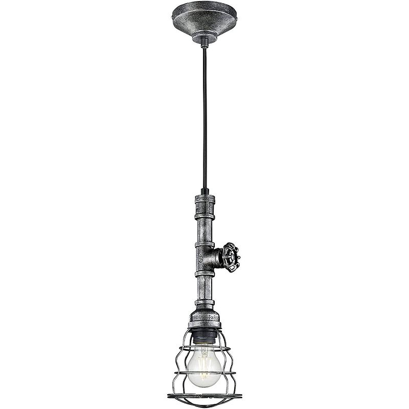 Foto van Trio hanglamp gotham 150 cm e27 staal 60w zilver