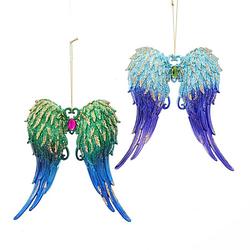 Foto van Kurt s. adler - peacock glitter angel wing 5.7 inch