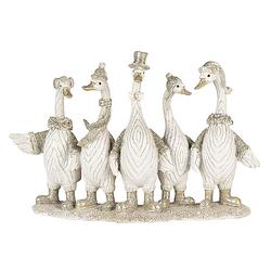 Foto van Clayre & eef decoratie gans 27*7*18 cm wit polyresin decoratief figuur