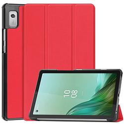 Foto van Basey lenovo tab m9 hoes case hoesje - lenovo tab m9 hoesje hard cover lenovo tab m9 bookcase hoes - rood