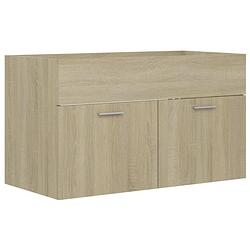 Foto van The living store badkaast - gootsteenkast - 80 x 38.5 x 46 cm - sonoma eiken