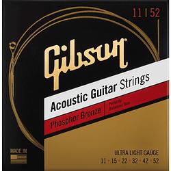 Foto van Gibson phosphor bronze acoustic guitar strings ultra light snaren voor westerngitaar