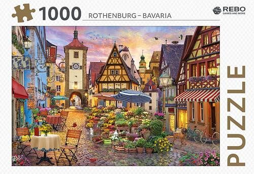 Foto van Rebo legpuzzel 1000 stukjes - rothenburg bavaria - overig (8720387822867)