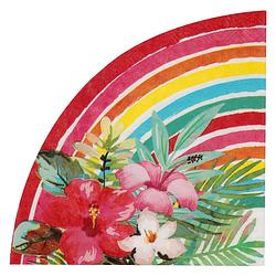 Foto van Hawaii thema feest servetten - 20x stuks - 16,5 x 8,5 cm - papier - tropisch themafeest - feestservetten