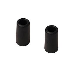 Foto van 2x stuks deurstopper / deurbuffer rubber zwart 75 mm - deurstoppers