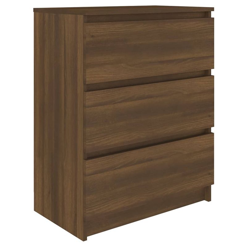 Foto van Vidaxl dressoir 60x35x76 cm bewerkt hout bruineikenkleurig