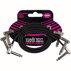 Foto van Ernie ball 6222 flat ribbon patch cables patchkabels haaks 30 cm (set van 3)