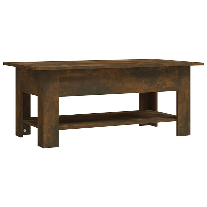 Foto van The living store salontafel urban - 102 x 55 x 42 cm - gerookt eiken