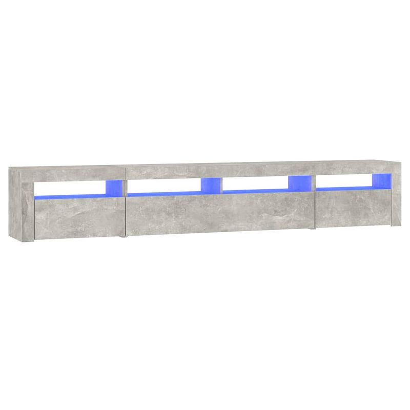 Foto van Vidaxl tv-meubel met led-verlichting 240x35x40 cm betongrijs