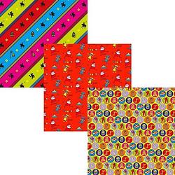 Foto van Assortiment 16 sinterklaaspapier cadeaupapier inpakpapier - 200 x 70 cm - 3 rollen