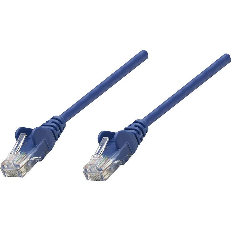 Foto van Intellinet 325936 rj45 netwerkkabel, patchkabel cat 5e u/utp 10.00 m blauw 1 stuk(s)