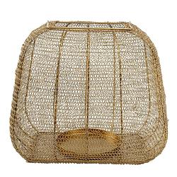 Foto van Ptmd rayna gold metal lantern fixed wire square l