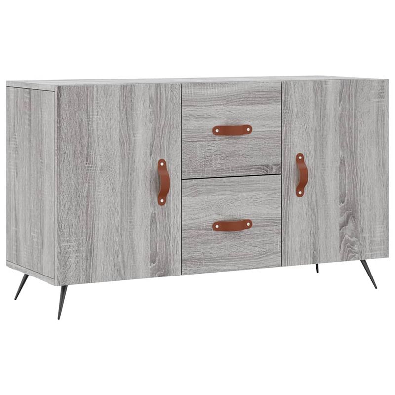 Foto van Vidaxl dressoir 100x36x60 cm bewerkt hout grijs sonoma eikenkleurig