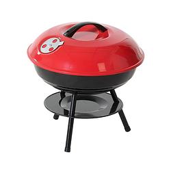 Foto van Barbecue draagbare rood/zwart 35,5 x 37 cm