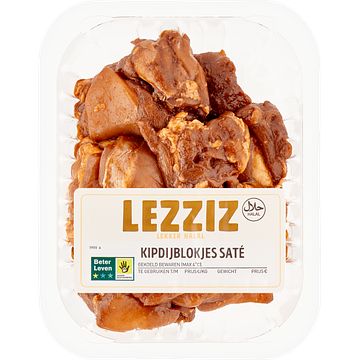 Foto van Lezziz kipdijblokjes sate 350 g bij jumbo