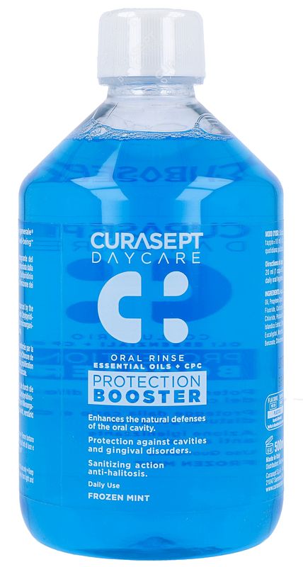 Foto van Curasept daycare oral rinse protection booster - frozen mint