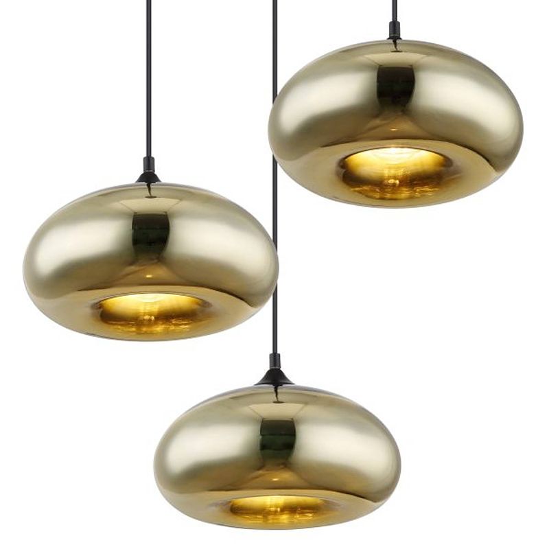 Foto van Industriële hanglamp selly - l:65cm - e27 - glas- zwart