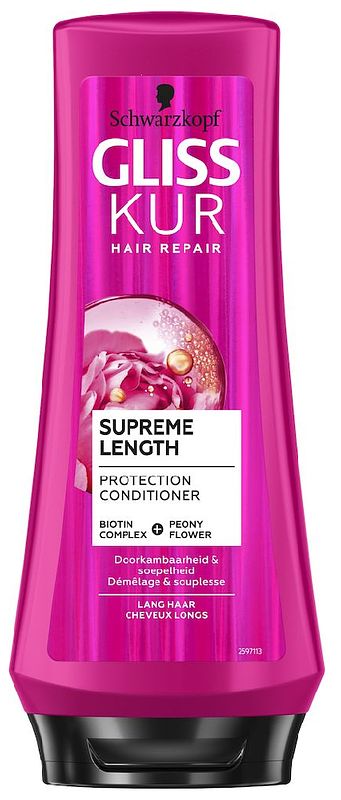 Foto van Schwarzkopf gliss kur supreme length protection conditioner