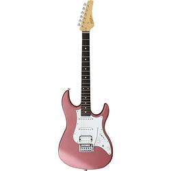 Foto van Fgn guitars j-standard odyssey traditional burgundy mist elektrische gitaar met gigbag