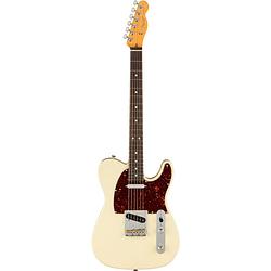 Foto van Fender american professional ii telecaster rw olympic white elektrische gitaar met koffer