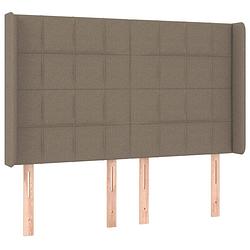 Foto van The living store hoofdbord - bedombouw - 147x16x118/128 cm - taupe