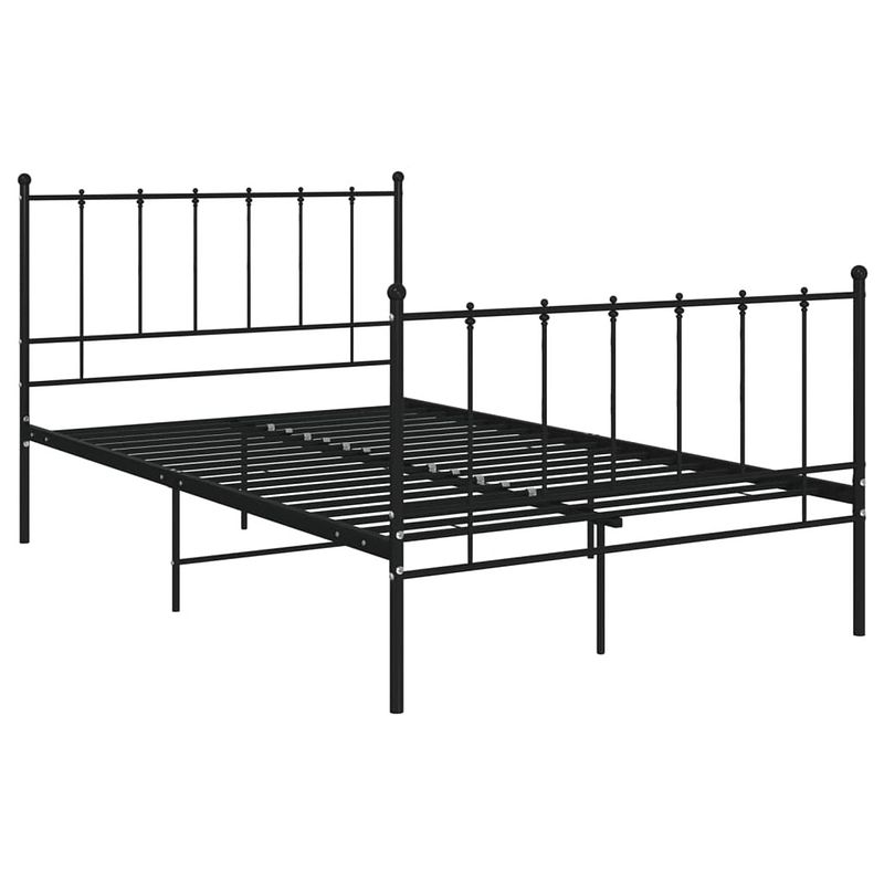 Foto van The living store bedframe metaal zwart 120x200 cm - bed