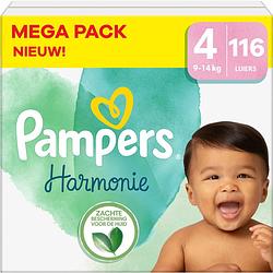 Foto van Pampers - harmonie - maat 4 - mega pack - 116 stuks - 9/14 kg