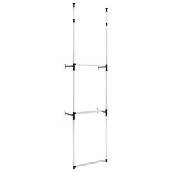 Foto van The living store telescopisch garderobesysteem - kledingrek voor ruimtebesparing - 65-110 x 28 x 250-300 cm -