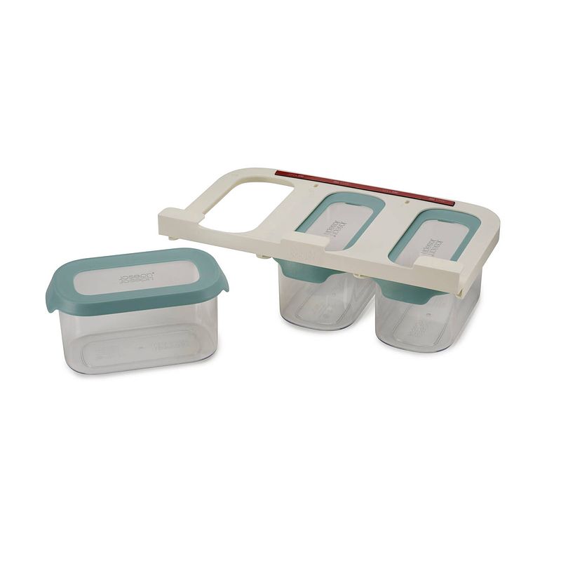 Foto van Cupboardstore voedselcontainer 900 ml set van 3 stuks - blauw - joseph joseph