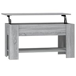 Foto van Vidaxl salontafel 101x49x52 cm bewerkt hout grijs sonoma eikenkleurig