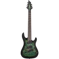 Foto van Cort kx507 multi scale star dust green 7-snarige elektrische gitaar met fishman fluence modern
