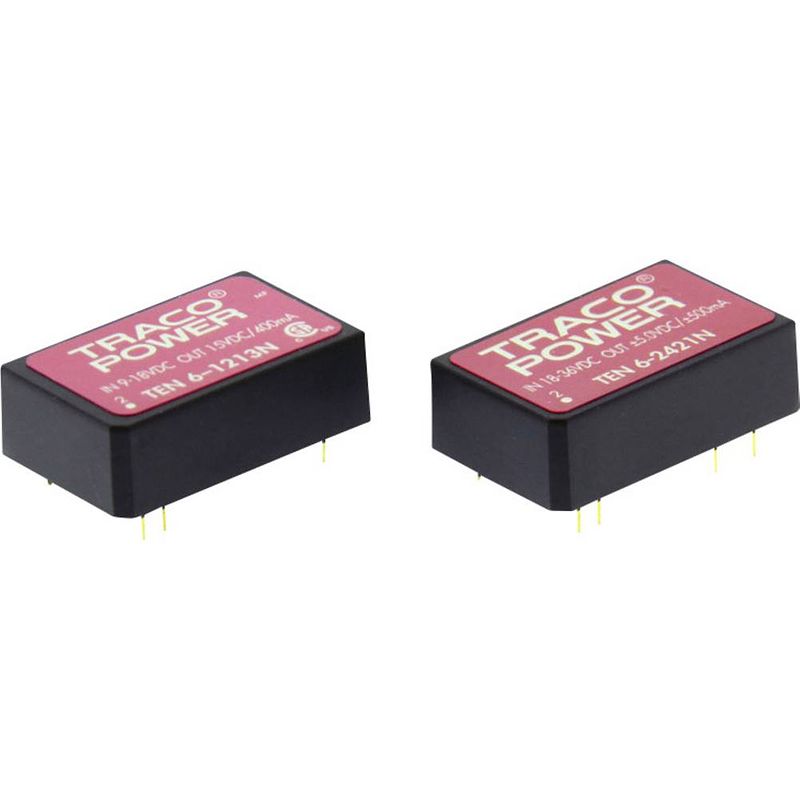 Foto van Tracopower ten 6-2412n dc/dc-converter, print 24 v/dc 12 v/dc 500 ma 6 w aantal uitgangen: 1 x