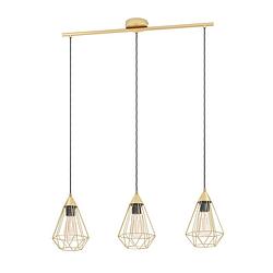 Foto van Eglo tarbes hanglamp - e27 - 79,5 cm - koper-geborsteld