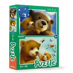Foto van Rebo productions legpuzzel sweetest bear junior 24/48 stukjes